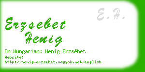 erzsebet henig business card